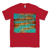 Red turquoise  leather and wooden pattern tumbler Classic Tee - Jasminsmagicworld