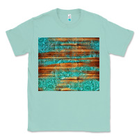 Seafoam turquoise  leather and wooden pattern tumbler Classic Tee - Jasminsmagicworld
