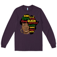 Plum black woman africa silhouette Long Sleeve Tee - MaliasSmallBusiness