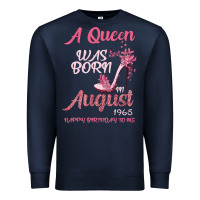 Navy A Queen Was Born In August 1965 Happy Birthday To Me 55 Years Old Premium Sweatshirt - Bettercallsaul