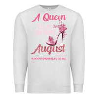 Oatmeal Heather A Queen Was Born In August 1965 Happy Birthday To Me 55 Years Old Premium Sweatshirt - Bettercallsaul