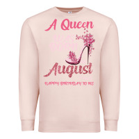Pale Pink A Queen Was Born In August 1965 Happy Birthday To Me 55 Years Old Premium Sweatshirt - Bettercallsaul