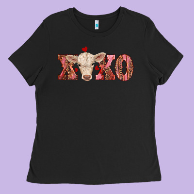 Xoxo Charolais Calf Ladies Tee Designed By Ranaportraitstore