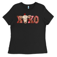 Black xoxo charolais calf Ladies Tee - RanaPortraitStore