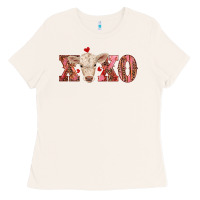 Bone xoxo charolais calf Ladies Tee - RanaPortraitStore