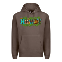 Coffee Western Howdy Premium Hoodie - texasbilliewilder