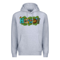 Heather Grey Western Howdy Premium Hoodie - texasbilliewilder