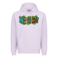 Lilac Western Howdy Premium Hoodie - texasbilliewilder