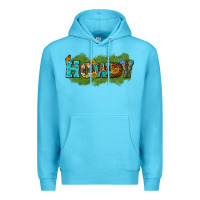 Ocean Blue Western Howdy Premium Hoodie - texasbilliewilder