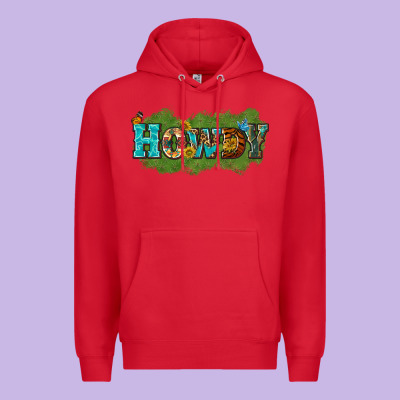 Western Howdy Premium Hoodie Designed By Texasbilliewilder