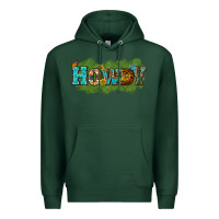 Sports Green Western Howdy Premium Hoodie - texasbilliewilder