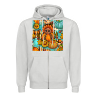 Dove Grey thanksgiving turkey with tartan seamless pattern bbs Zipper Hoodie - BundleAndBundleShop