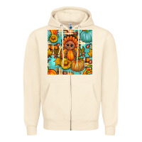 Sandshell thanksgiving turkey with tartan seamless pattern bbs Zipper Hoodie - BundleAndBundleShop