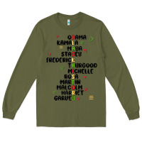 Army Green black history Long Sleeve Tee - MaliasSmallBusiness