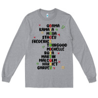 Heather Grey black history Long Sleeve Tee - MaliasSmallBusiness