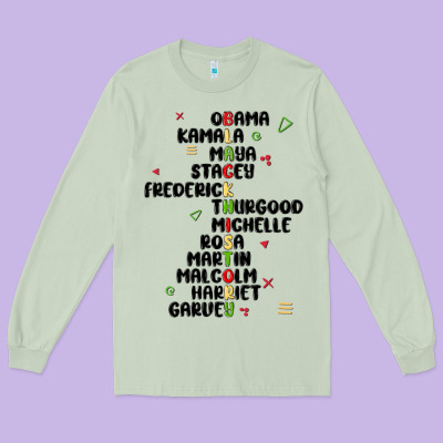Black History Long Sleeve Tee Designed By Maliassmallbusiness