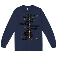 Navy black history Long Sleeve Tee - MaliasSmallBusiness