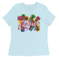 Baby Blue texas summer Ladies Tee - Zillion Design Studio