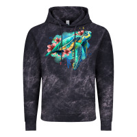 Cloud Black floral turtle Vintage Hoodie - Jasminsmagicworld