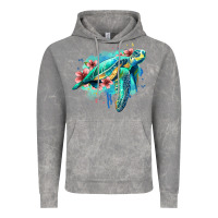 Cloud Rock floral turtle Vintage Hoodie - Jasminsmagicworld