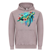 Vintage Zinc floral turtle Vintage Hoodie - Jasminsmagicworld