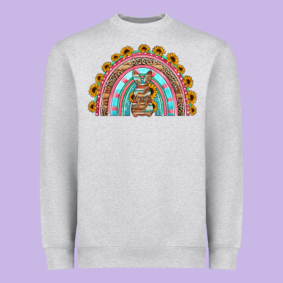 Western Easter Rainbow Heavyweight Sweatshirt Designed By Jasminsmagicworld