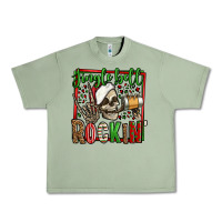 Oil Green jingle bell rockin skeleton christmas Urban Heavy Tee - Jasminsmagicworld