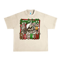 Jingle Bell Rockin Skeleton Christmas Urban Heavy Tee | Teevron