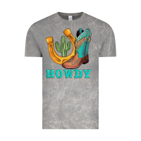 Cloud Rock howdy turquoise cowboy boots horseshoe Vintage Tee - AdoDesignShop