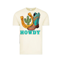 Vintage Arctic howdy turquoise cowboy boots horseshoe Vintage Tee - AdoDesignShop