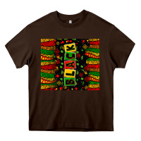 Chocolate Brown black license letters Heavy Core Tee - Zillion Design Studio