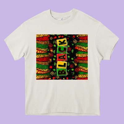 Black License Letters Heavy Core Tee Designed By Zillion Design Studio