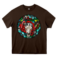 Chocolate Brown Christmas skull Heavy Core Tee - RanaPortraitStore