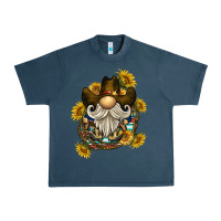 Midnight Navy cowboy gnome sunflower rope Urban Heavy Tee - BarkalooDesign