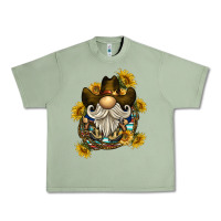 Oil Green cowboy gnome sunflower rope Urban Heavy Tee - BarkalooDesign