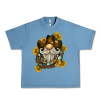 Pebble Blue cowboy gnome sunflower rope Urban Heavy Tee - BarkalooDesign