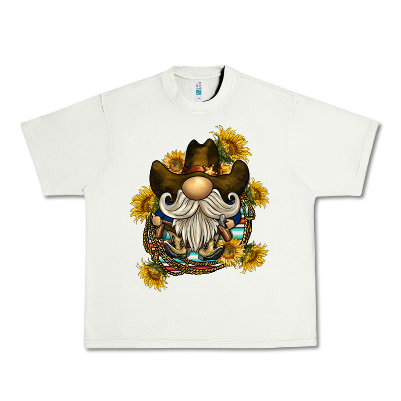 Cowboy Gnome Sunflower Rope Urban Heavy Tee by BarkalooDesign | Teevron