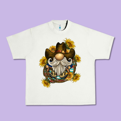 Cowboy Gnome Sunflower Rope Urban Heavy Tee Designed By Barkaloodesign