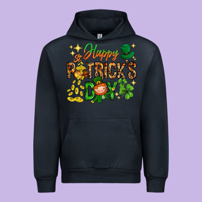 Happy St. Patrick's Day Urban Hoodie Designed By Howdyjamesfarm