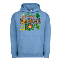 Pigment Pebble Blue Happy St. Patrick's Day Urban Hoodie - HowdyJamesFarm