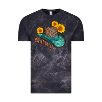 Cloud Black howdy leopard tooled leather hat Vintage Tee - AdoDesignShop