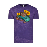 Cloud Purple howdy leopard tooled leather hat Vintage Tee - AdoDesignShop