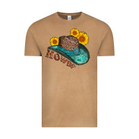 Howdy Leopard Tooled Leather Hat Vintage Tee | Teevron