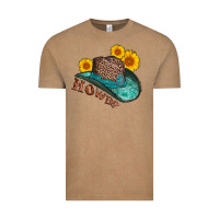 Vintage Coffee howdy leopard tooled leather hat Vintage Tee - AdoDesignShop
