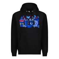 Black Colon Cancer coffee cups blue ribbon Premium Hoodie - NancyCooperArtShop