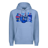 Colony Blue Colon Cancer coffee cups blue ribbon Premium Hoodie - NancyCooperArtShop