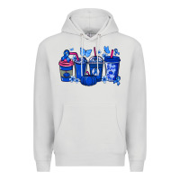 Dove Grey Colon Cancer coffee cups blue ribbon Premium Hoodie - NancyCooperArtShop