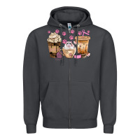 Smoke cat coffee cups with paw bbs Zipper Hoodie - BundleAndBundleShop