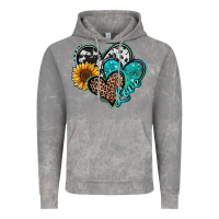 Cloud Rock turquoise sunflower hearts Vintage Hoodie - Jasminsmagicworld