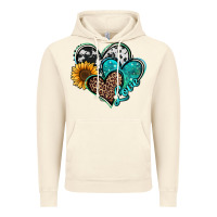 Vintage Artic turquoise sunflower hearts Vintage Hoodie - Jasminsmagicworld